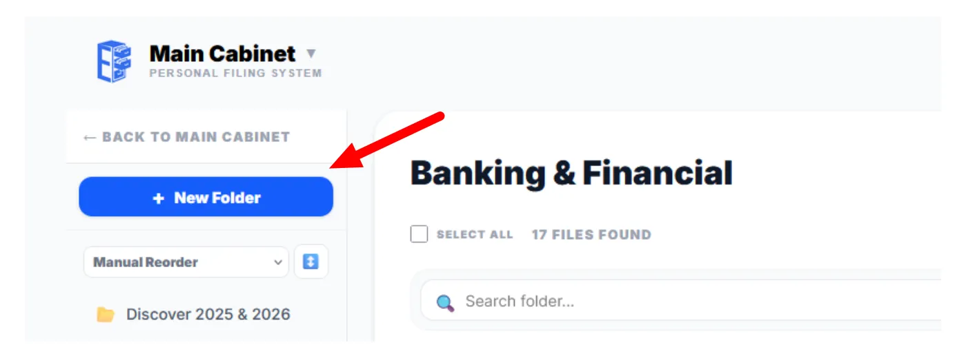 New folder button